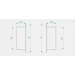 Embout EL-02-10 lot de 2, gris