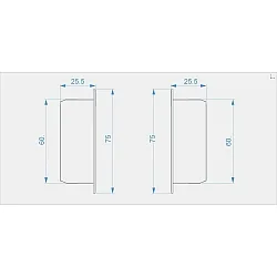 Embout EL-02-10 lot de 2, gris