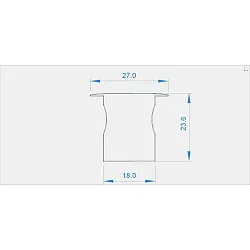 Embout ET-04-12  lot de 2, gris