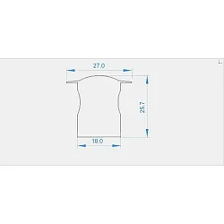 Embout AU-03-12  lot de 2, gris