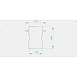 Embout ET-04-12 lot de 2, gris