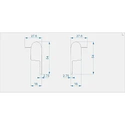 Embout ET-03-10 lot de 2, blanche