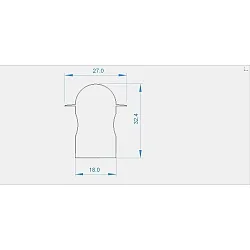 Embout ET-04-12 lot de 2, gris