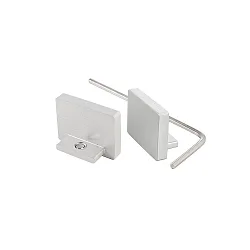 Embout AU-10-12 lot de 2, argent anodisé