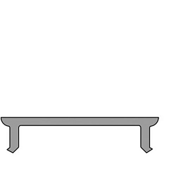 Accessoire Couverture du profil P-10-12, dégager 200cm
