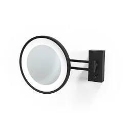 Miroir avec éclairage BS 36 LED 3 fois IP 44, noir mat 