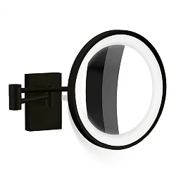 Miroir avec éclairage BS 40 LED 3 fois IP 44, noir mat 