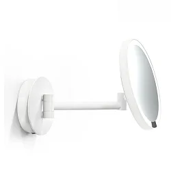 mirror with lighting JUST LOOK PLUS WD mirror with 5x magnification IP20, white matt dimmable