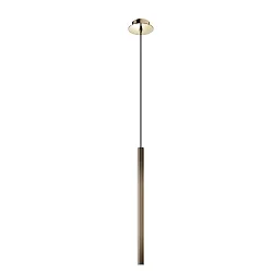 LED Pendant luminaire PIPE 1, 6,5W, 350mA, 3000K, 600lm, IP20, polished brass