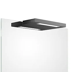 LED Mirror luminaire SLIM 1-24 N LED, 8W, 3000K, 1280lm, IP44, black matt