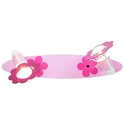 Luminaire mural BLÜTE à 2 flammes E14 IP20, rose