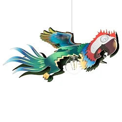 Luminaire à suspension PAPGEI TIERWELT E27, multicolore