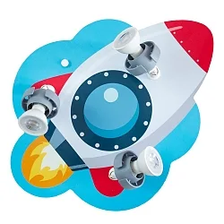 Luminaire de plafond RAKETE TECHNIKWELT 3 flammes GU10, gris, rouge
