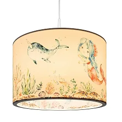 Lampe suspendue MEERJUNGFRAU E27, multicolore