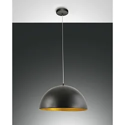 Luminaire à suspension DINGLE rond E27 IP20, noir  gradable