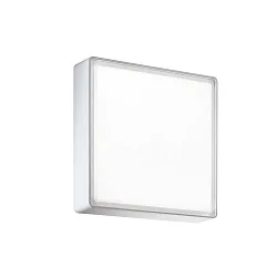Plafonnier extérieur OBAN petit, angulaire, avec capteur E27 IP65, blanche gradable
