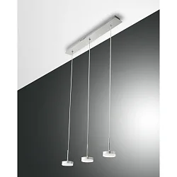 Luminaire à suspension DUNK 3 flammes IP20, aluminium brossé gradable