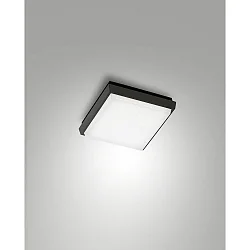 Luminaire de plafond DESDY 18 x 18CM carré, résistant aux chocs, commutable IP54, noir 