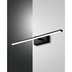 Luminaire de miroir NALA 500MM Bas, angulaire, commutable, arqué IP44, noir 