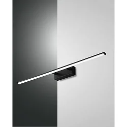 Luminaire de miroir NALA 750MM Bas, angulaire, commutable, arqué IP44, noir 