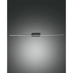 mirror luminaire NALA 1095MM down, square, switchable, arched IP44, black 