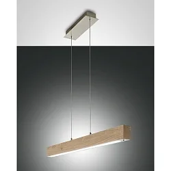 Luminaire à suspension BADIA dimmable, réglable IP20, chêne, satiné gradable