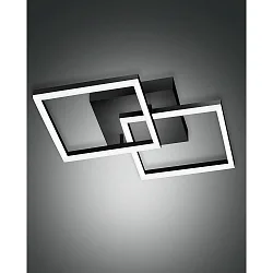 Applique et plafonnier BARD IP20, satiné, noir gradable