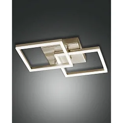 Luminaire de plafond BARD petit, 2 voies IP20, or mat, satiné gradable