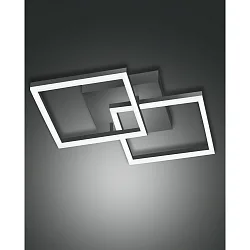 Luminaire de plafond BARD petit, 2 voies IP20, anthrazit, satiné gradable