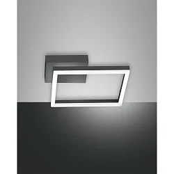 LED Ceiling luminaire BARD Wall luminaire, 22W, 4000K, 2250lm, IP20, anthracite, Smartluce compatible