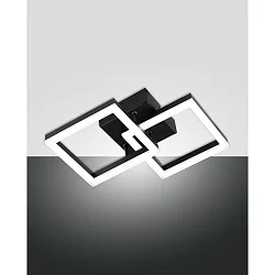 Applique et plafonnier BARD IP20, satiné, noir gradable