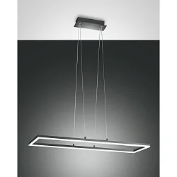 Luminaire à suspension BARD angulaire, langue IP20, anthrazit, satiné gradable