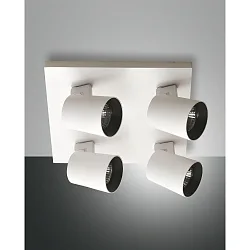 Spot MODO 4 flammes, réglable GU10 IP20, blanche gradable