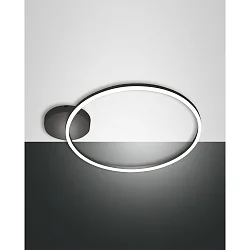 Luminaire de plafond GIOTTO Ø 60CM SINGLE grand, 1 voie IP20, satiné, noir gradable