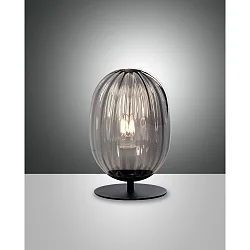Lampe de table INFINITY avec interrupteur E27 IP20, couleurs fumée, noir 