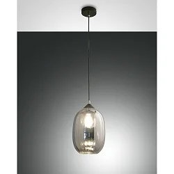 Luminaire à suspension INFINITY petit, rond E27 IP20, couleurs fumée, noir  gradable