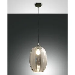 Luminaire à suspension INFINITY grand, rond E27 IP20, couleurs fumée, noir  gradable