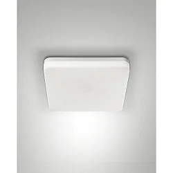 Plafonnier extérieur FOLK avec capteur, carré IP65, blanche gradable