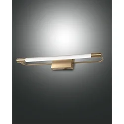 Luminaire de miroir RAPALLO 40CM cylindrique, commutable IP44, laiton satiné 