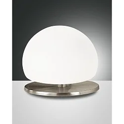 Lampe de table MORGANA court, dimmable G9 IP20, nickel satiné gradable
