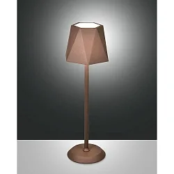 Lampe rechargeable KATY avec variateur tactile IP54, brun rouille gradable