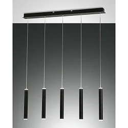 LED Pendant luminaire PRADO, 5x 6,5W, 3000K, 3600lm, IP20, black