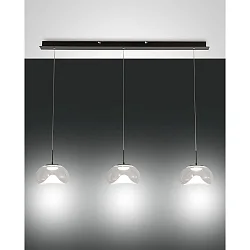 Luminaire à suspension BRENA 3 flammes, langue IP20, noir gradable