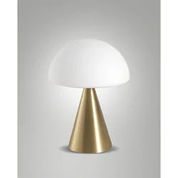Lampe de table BLIP CCT Switch, avec prise de courant IP20, laiton satiné gradable