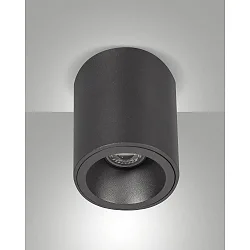 Luminaire de surface GUAMO rond GU10 IP20, noir gradable
