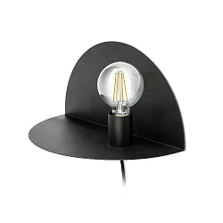 Luminaire mural NIT E27 IP20, noir mat