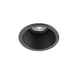 Plafonnier encastré FOX LED IP20, noir mat