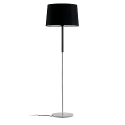 Lampadaire VOLTA E27 IP20, nickel satiné, noir 