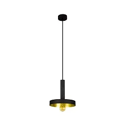 Luminaire à suspension WHIZZ E27 IP20, or, noir 