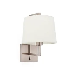 Luminaire mural FRAME E27 IP20, beige, nickel mat 